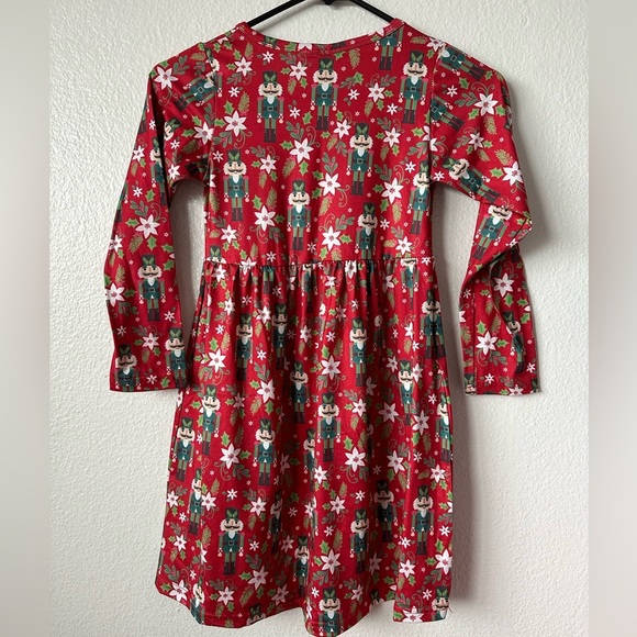 Girls Holiday Christmas Pattern Long Sleeves Dress Size XL (5-6T) BNWOT - Picture 1 of 4